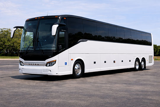 56-passenger charter bus available for charter in Manchester, NH